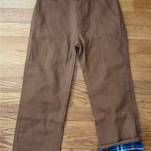 Carhartt Brown Kids Casual lined Pants size 7